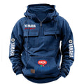 Men's Workwear Style Multi-Pocket Hooded Sweatshirt – Solid Long-Sleeve Fashion Spring Autumn