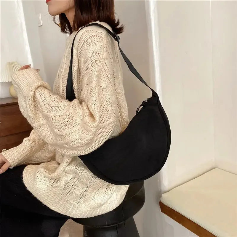 Bolso Bandolera Unisex Media Luna – Gran Capacidad Viaje & Uso Diario