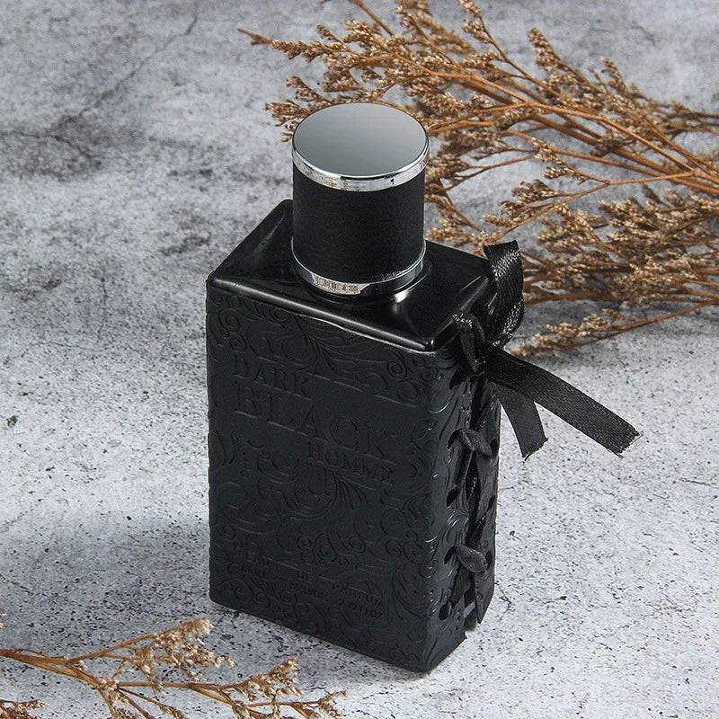 Colonia Hombre Cuero Sándalo Amaderado 80ml – Fresca Natural Ligera Larga Duración Marrón Oscuro