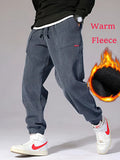 Pantalón Hombre Pana Harem Térmico – Streetwear Moto Jogger Otoño Invierno, Talla S-XXXL