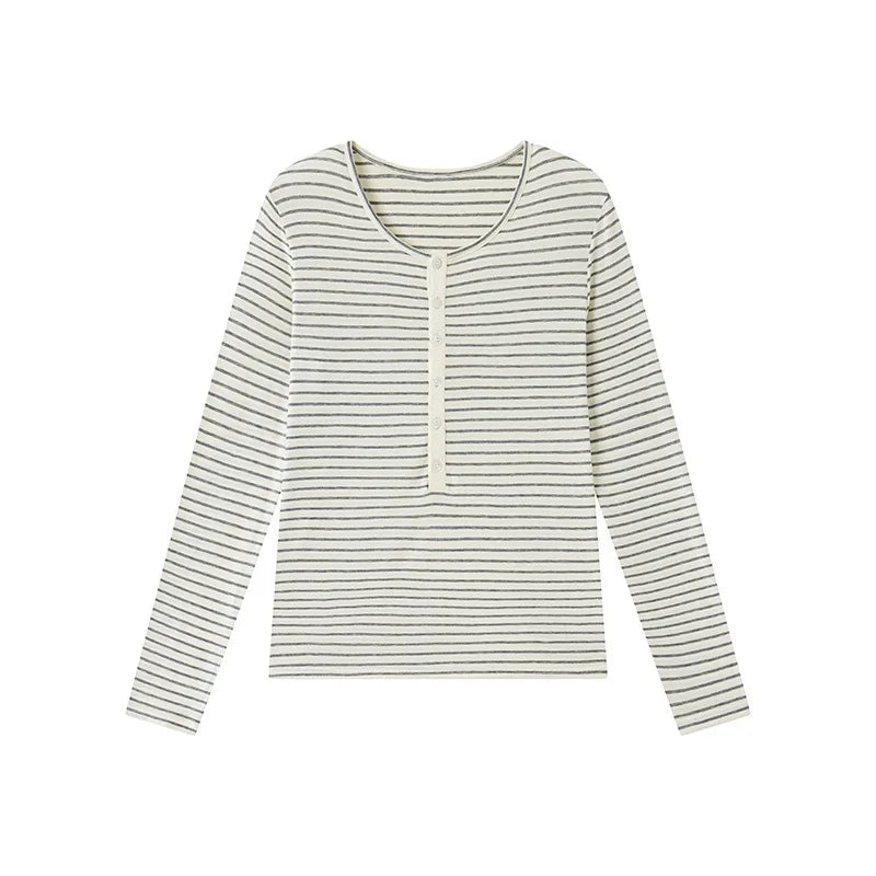 Jersey Lana & Seda Manga Larga Mujer Slim Fit – Punto Fino Otoño-Invierno