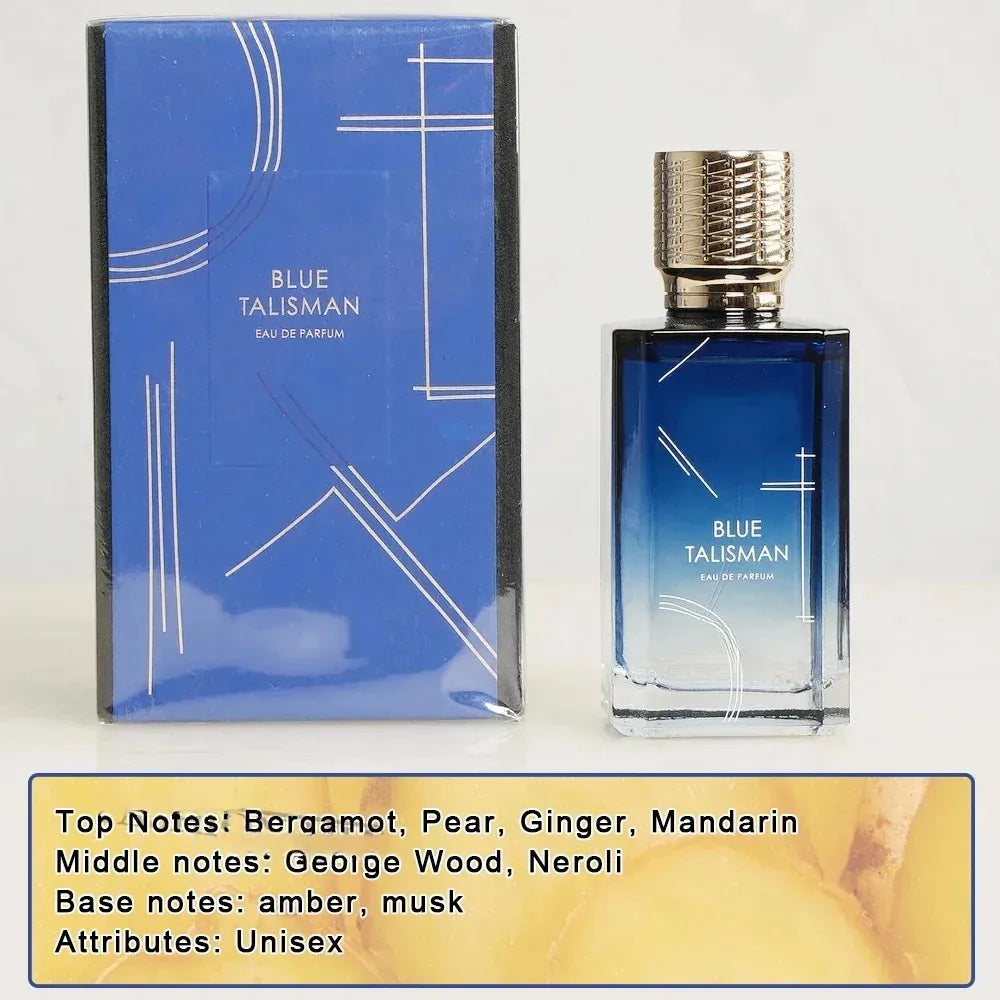 Perfume Talismán Azul Unisex 100ml Lujo – Amaderado Floral Feromonas Larga Duración Colonia Premium