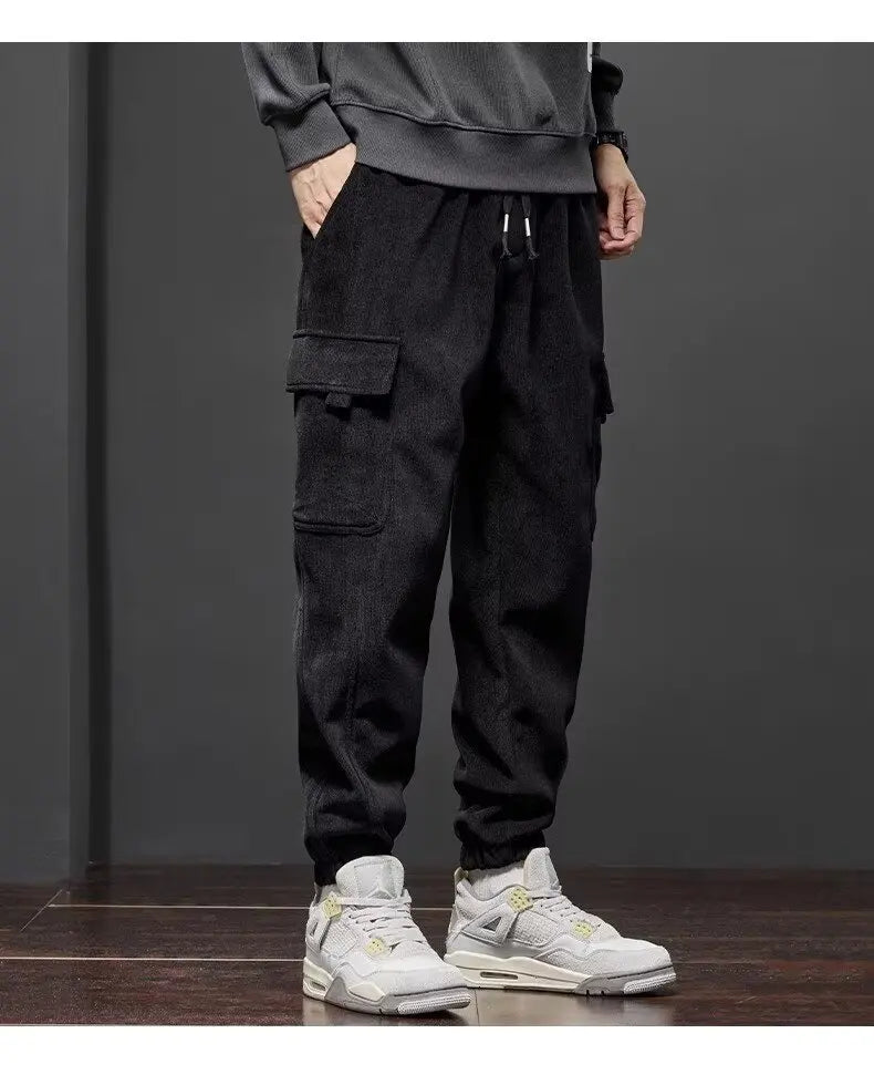 Pantalones Casual Hombre Cintura Elástica Corte Recto – Jogging Cómodo Primavera Otoño