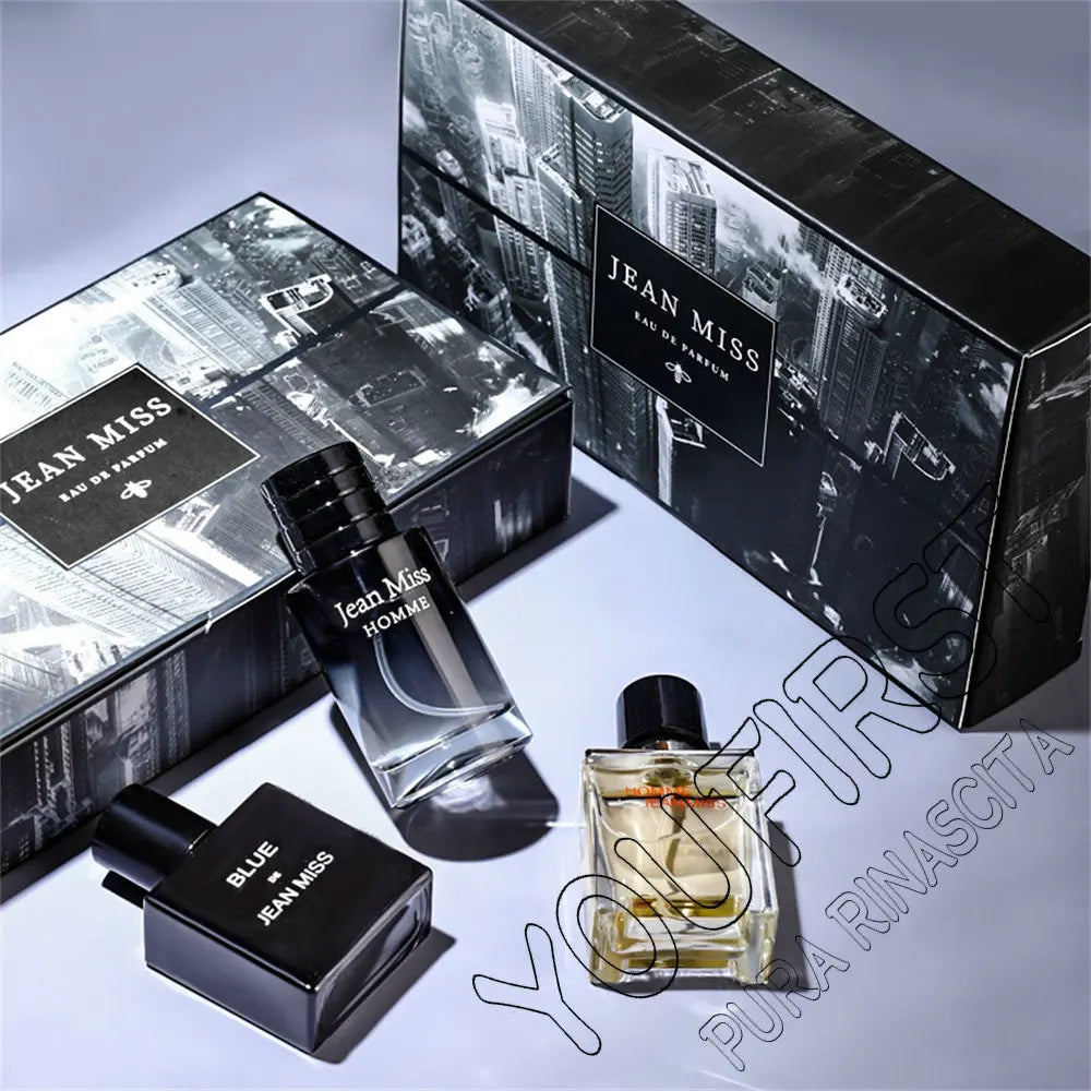 Set Colonia Hombre 3 Piezas 90ml – Perfume Masculino Larga Duración Caja Regalo