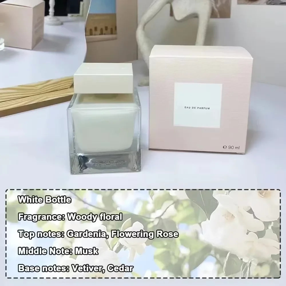 Perfume Mujer EDP Frasco Cuadrado Floral Almizcle – Elegante Larga Duración Diario Citas Regalo