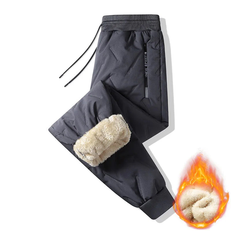 Pantalones Térmicos Hombre Forro Polar Grueso Impermeable – Streetwear Cálido Otoño Invierno