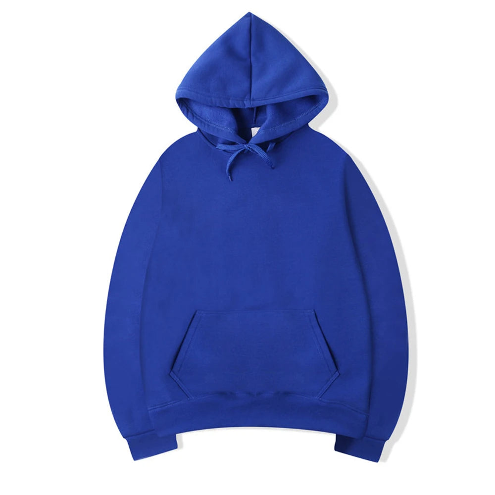 Sudadera con Capucha Unisex Oversize Color Liso – Hoodie Casual Hombre Mujer Primavera Otoño