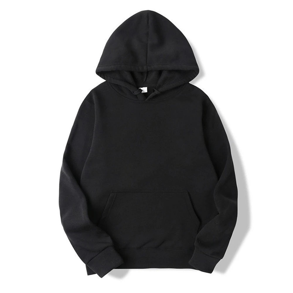 Sudadera con Capucha Unisex Oversize Color Liso – Hoodie Casual Hombre Mujer Primavera Otoño