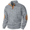 Sudadera Hombre Patchwork Contraste Cuello Mao – Hoodie Vintage Pull Otoño Invierno