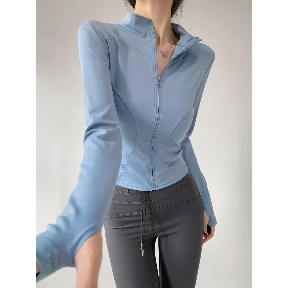 Chaqueta Deportiva Manga Larga Mujer con Cremallera – Running & Fitness S-3XL