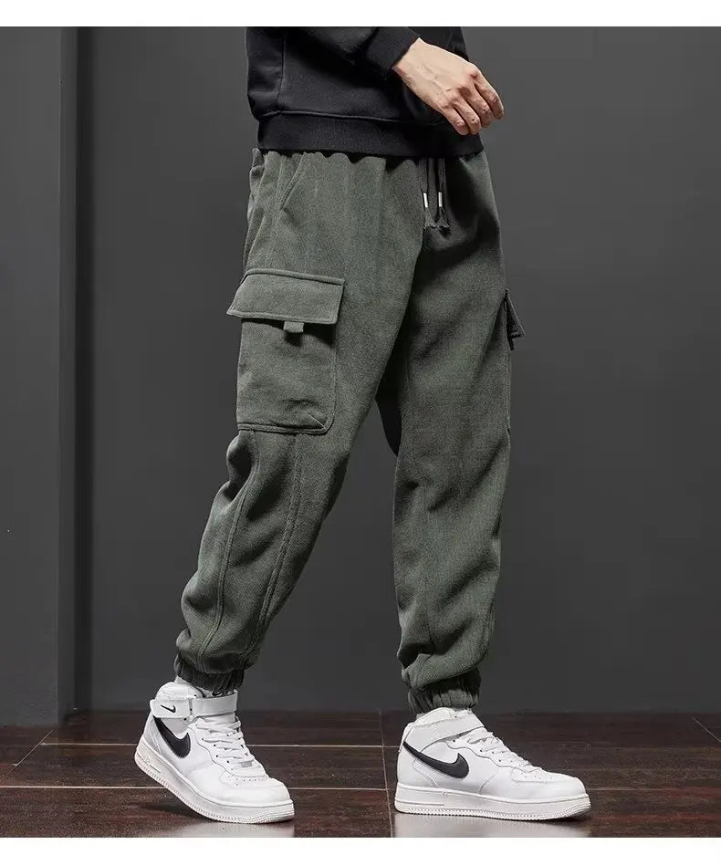 Pantalones Casual Hombre Cintura Elástica Corte Recto – Jogging Cómodo Primavera Otoño