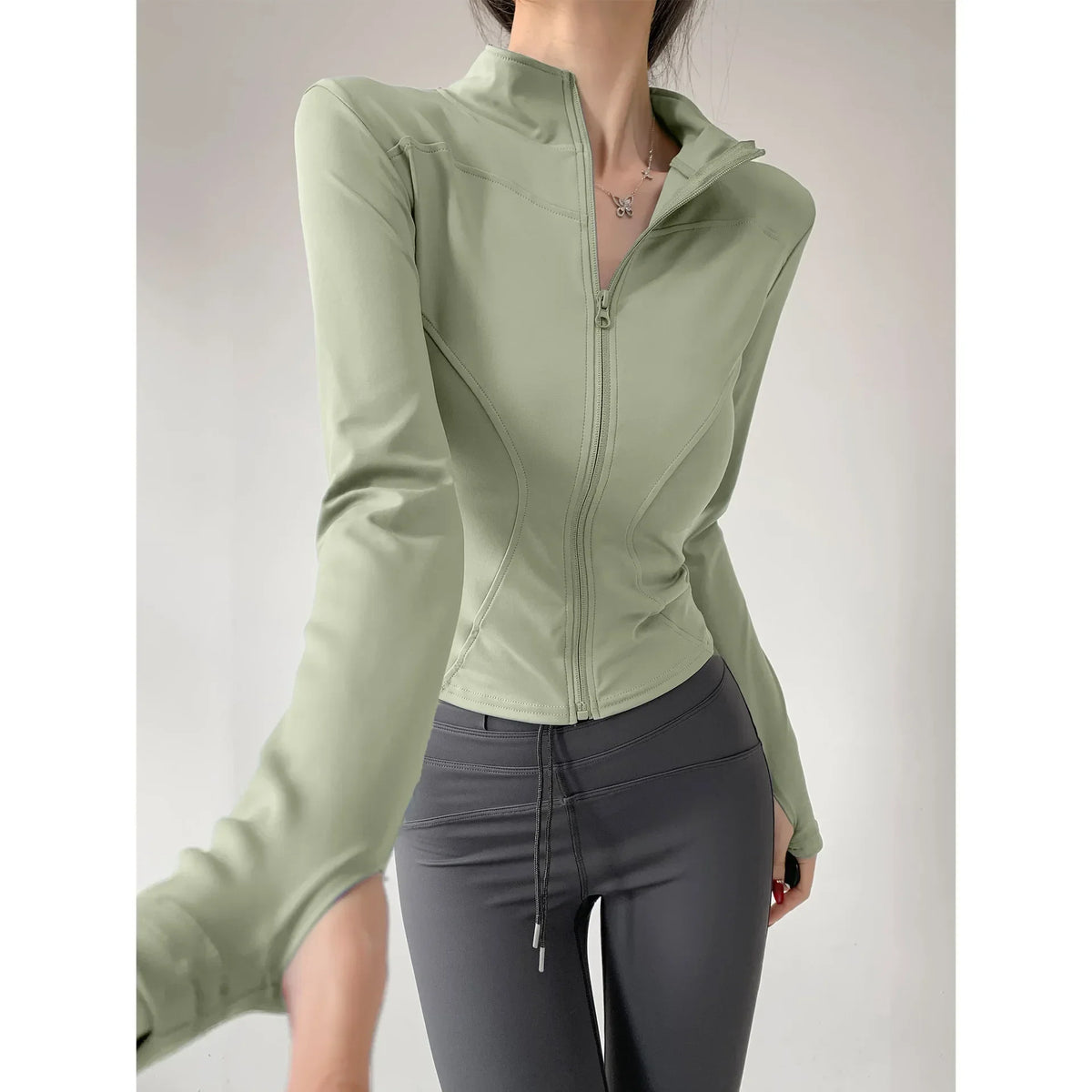 Chaqueta Deportiva Manga Larga Mujer con Cremallera – Running & Fitness S-3XL