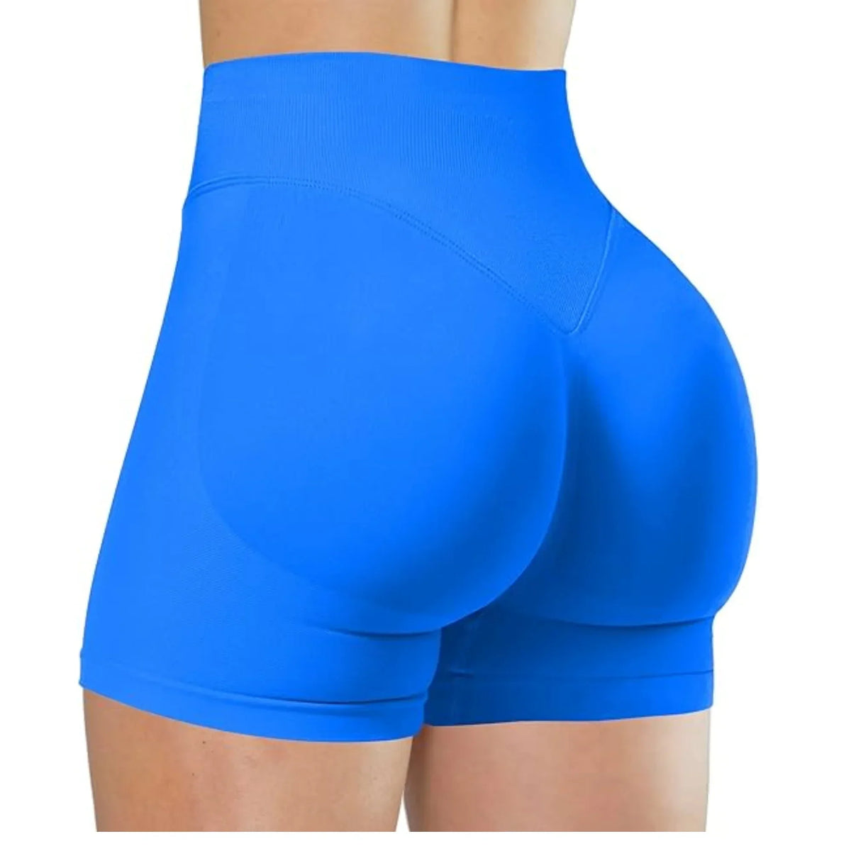 Top Manga Corta Cuello Redondo Mujer Crop – Básico Elástico Casual, Colores