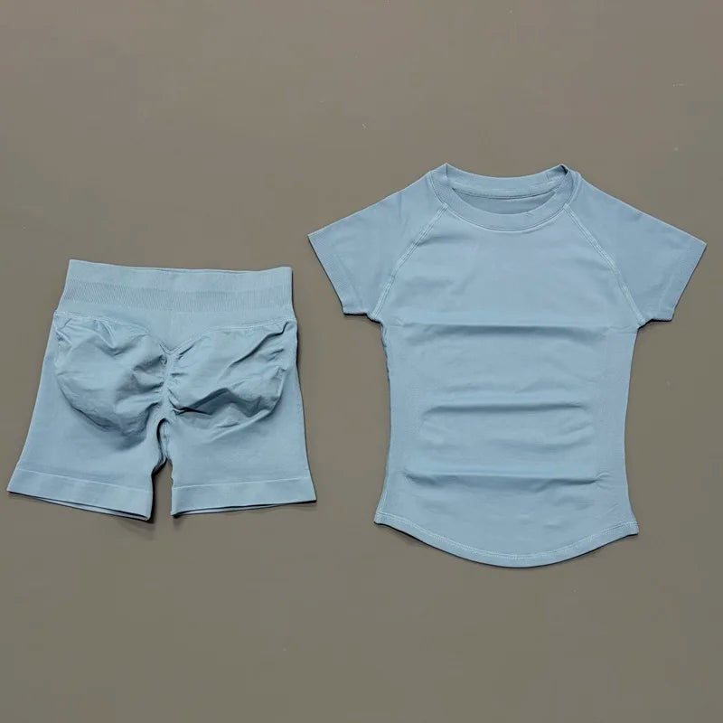 Set Deportivo Mujer 2 Piezas Sin Costuras – Yoga, Gym & Running, Verano