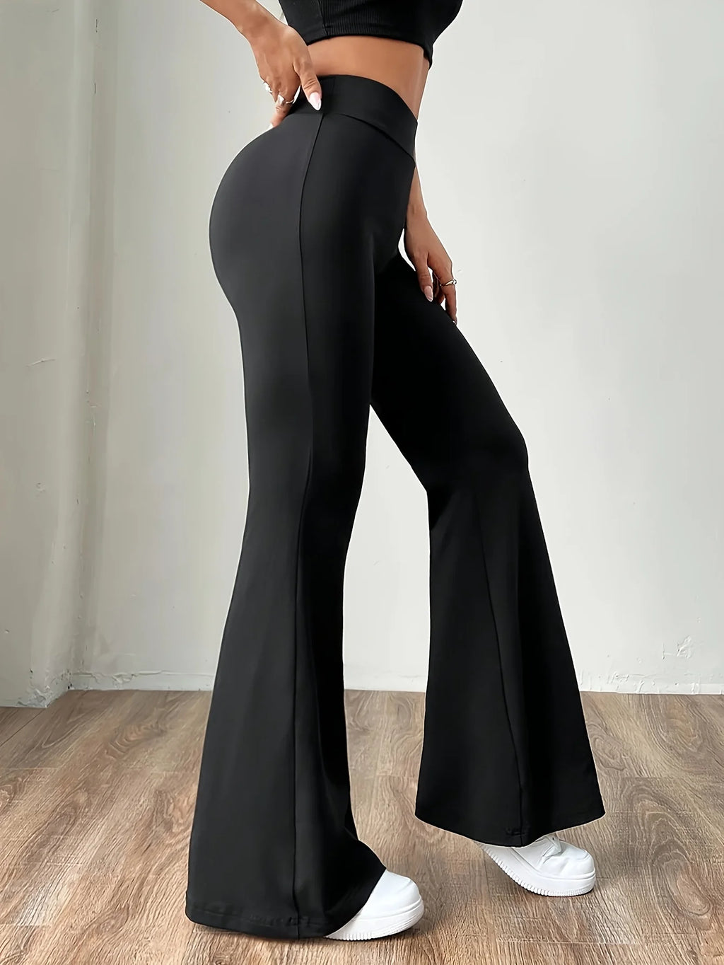 Pantalones Acampanados Cintura Alta Mujer – Control Abdomen, Realza Figura