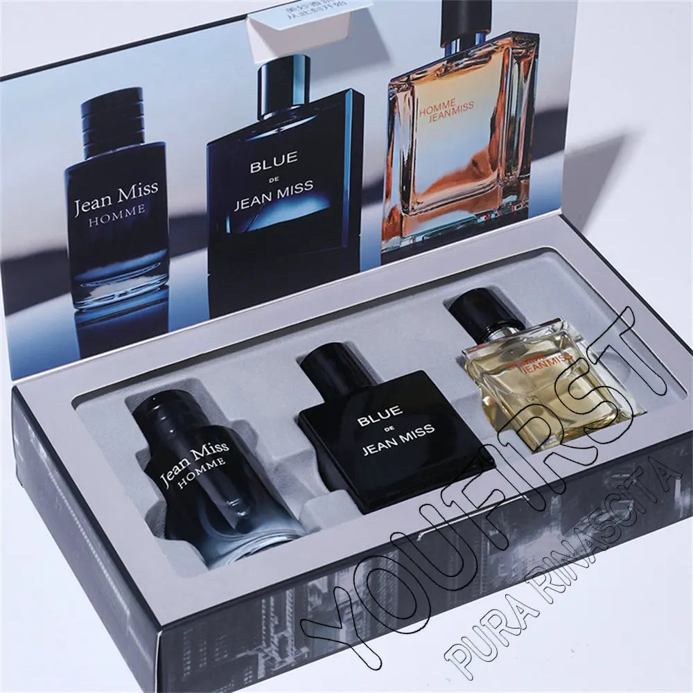 Set Colonia Hombre 3 Piezas 90ml – Perfume Masculino Larga Duración Caja Regalo