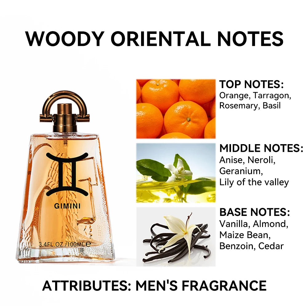 Men's Woody Oriental EDP 100ml – Long-Lasting Natural Fragrance