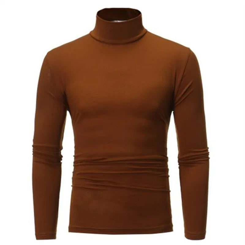 Camiseta Térmica Hombre Cuello Alto Ajustada Manga Larga – Interior Caliente Invierno Primavera
