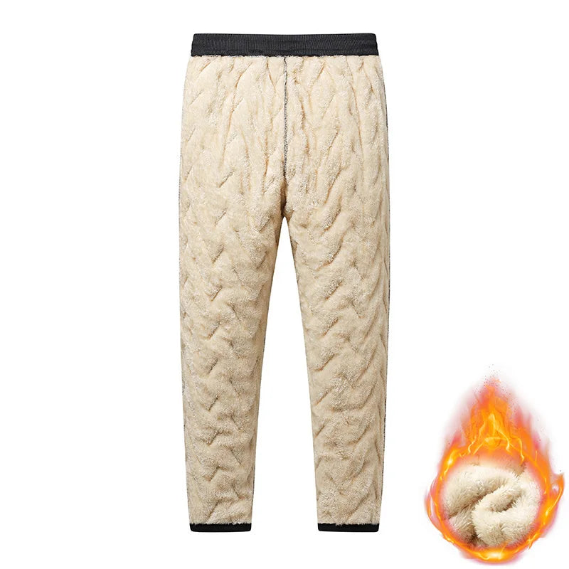 Pantalones Térmicos Hombre Forro Polar Grueso Impermeable – Streetwear Cálido Otoño Invierno