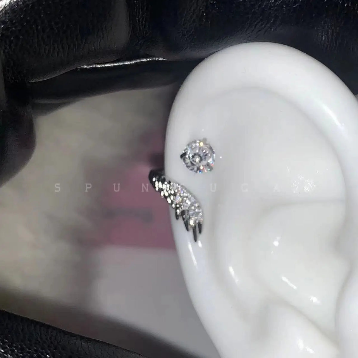 Pendientes Alas de Ángel con Zirconia – Acero Inoxidable Estilo Coreano Y2K