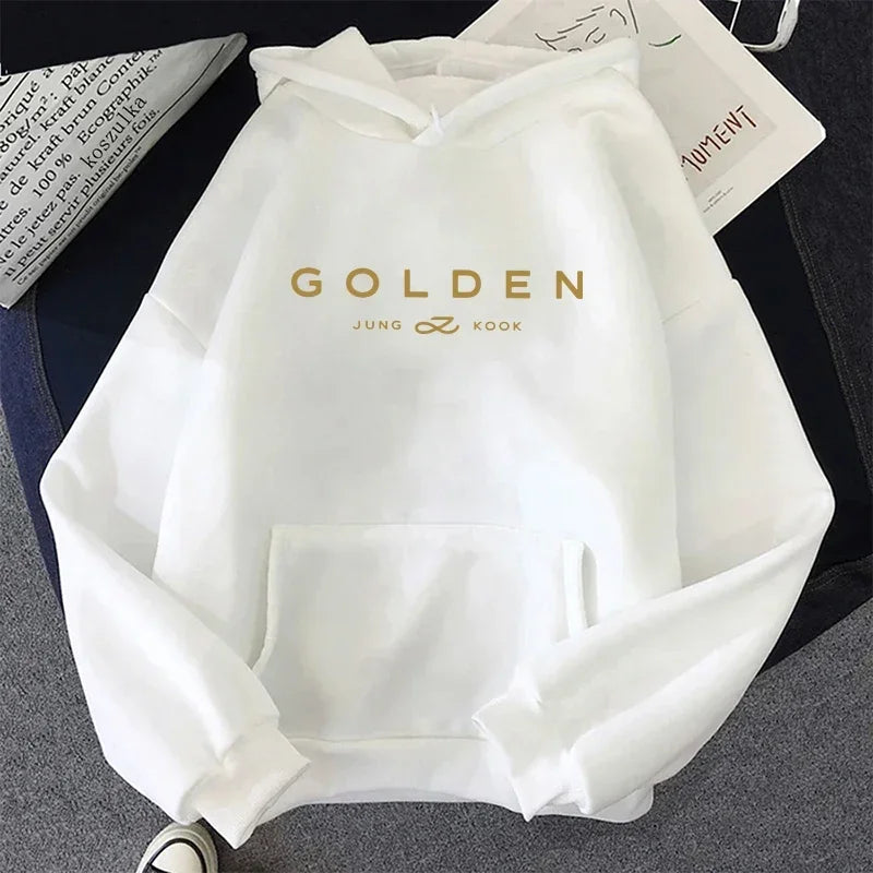 Sudadera K-Pop Jungkook Estilo Urbano Golden
