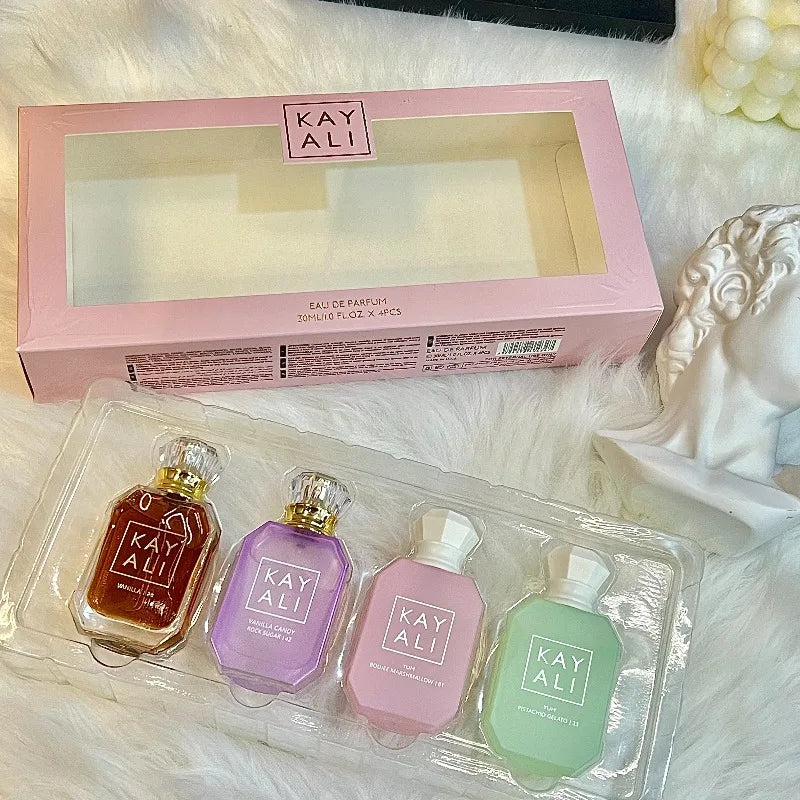KAYALI Set Perfume Árabe Unisex 4x30ml – Colección Mini Viaje Vainilla Oriental Lujo