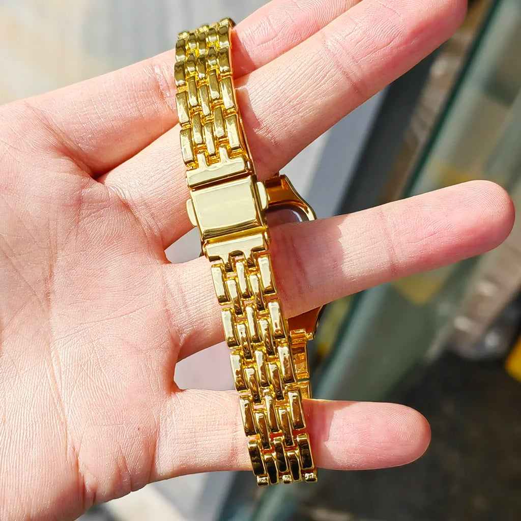 Reloj de Cuarzo con Brazalete de Diamantes – Colección Premium