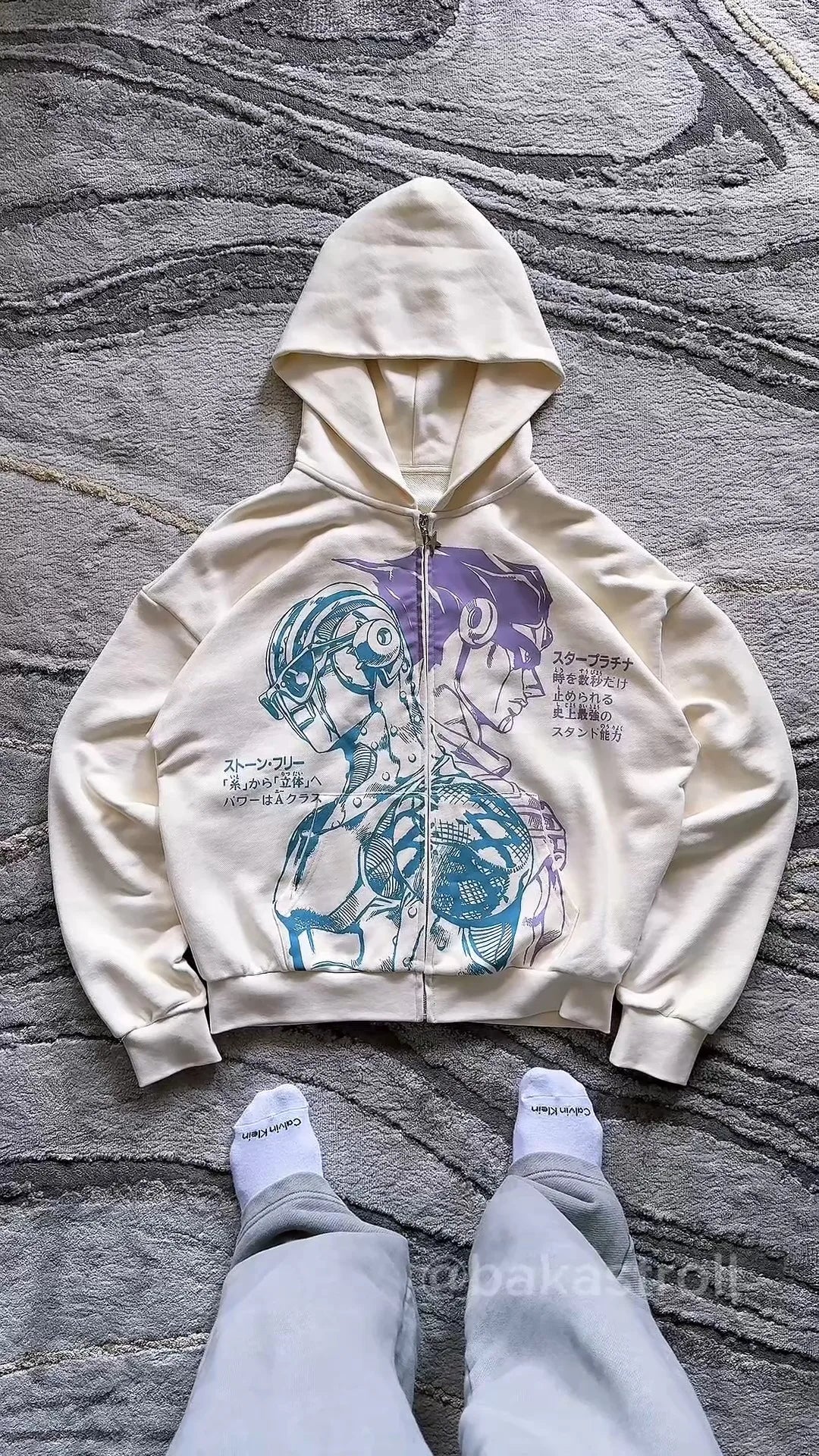 Sudadera Y2K Jojo's Bizarre Adventure Estilo Hiphop
