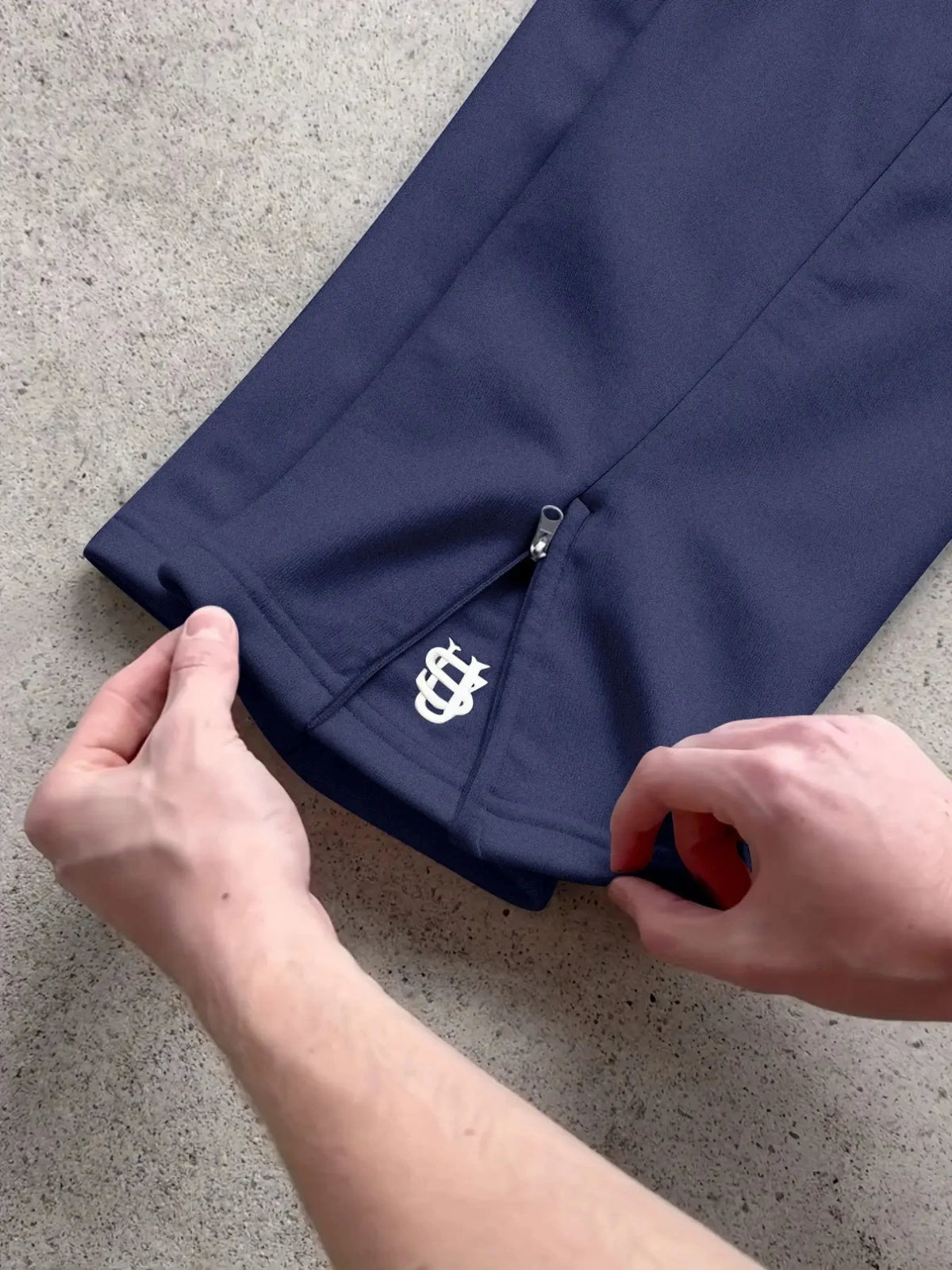 Pantalones deportivos casuales para hombre de corte recto, con cremallera, bordado y cordón en la cintura (para otoño)