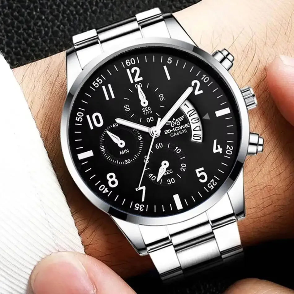 Quartz Watch with Calendar – Luxury Masculine Elegance