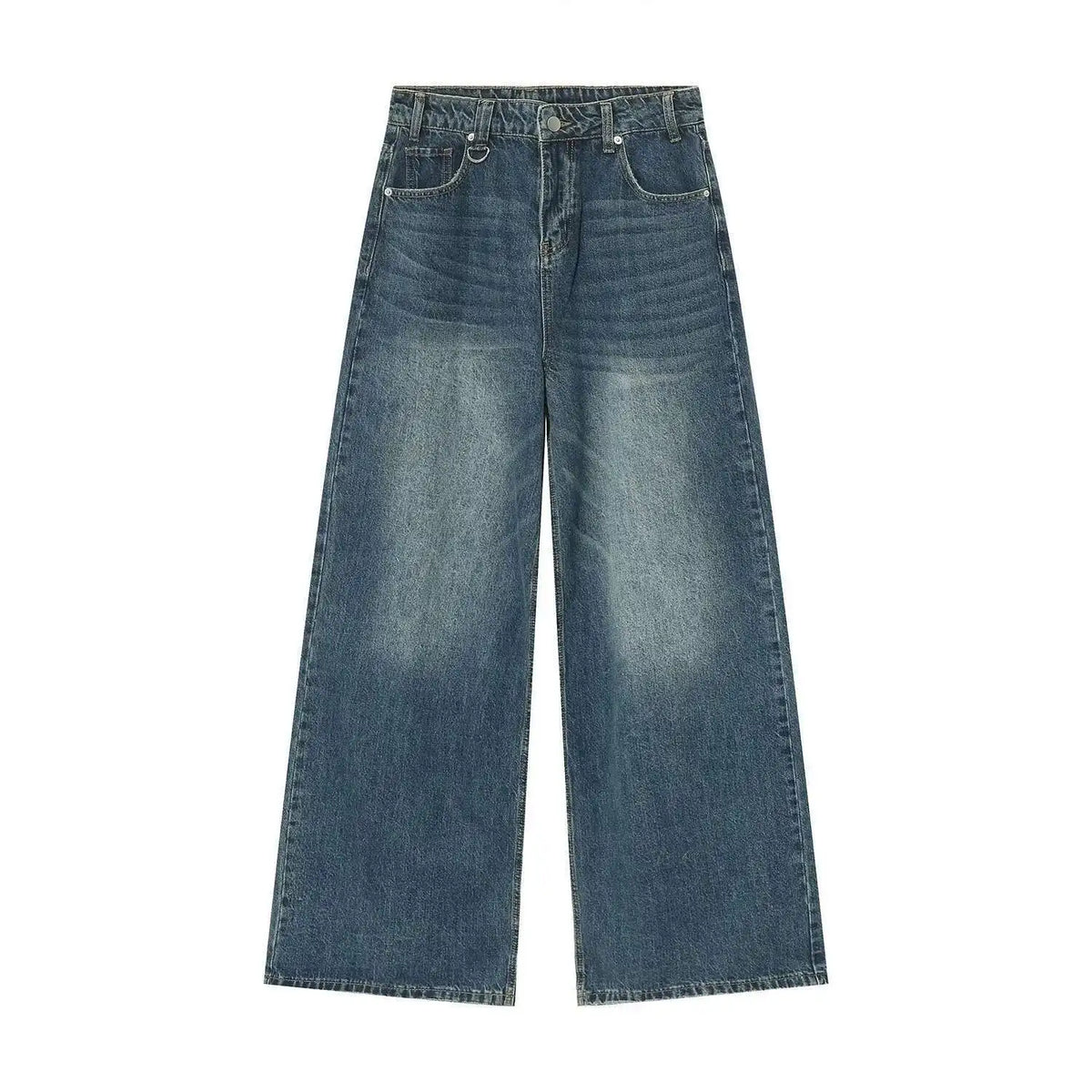 Vaqueros Hombre Camuflaje Pierna Ancha – Denim Casual Vintage Lavado, Talla XS-XL