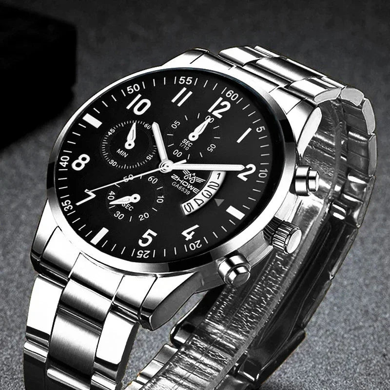 Quartz Watch with Calendar – Luxury Masculine Elegance