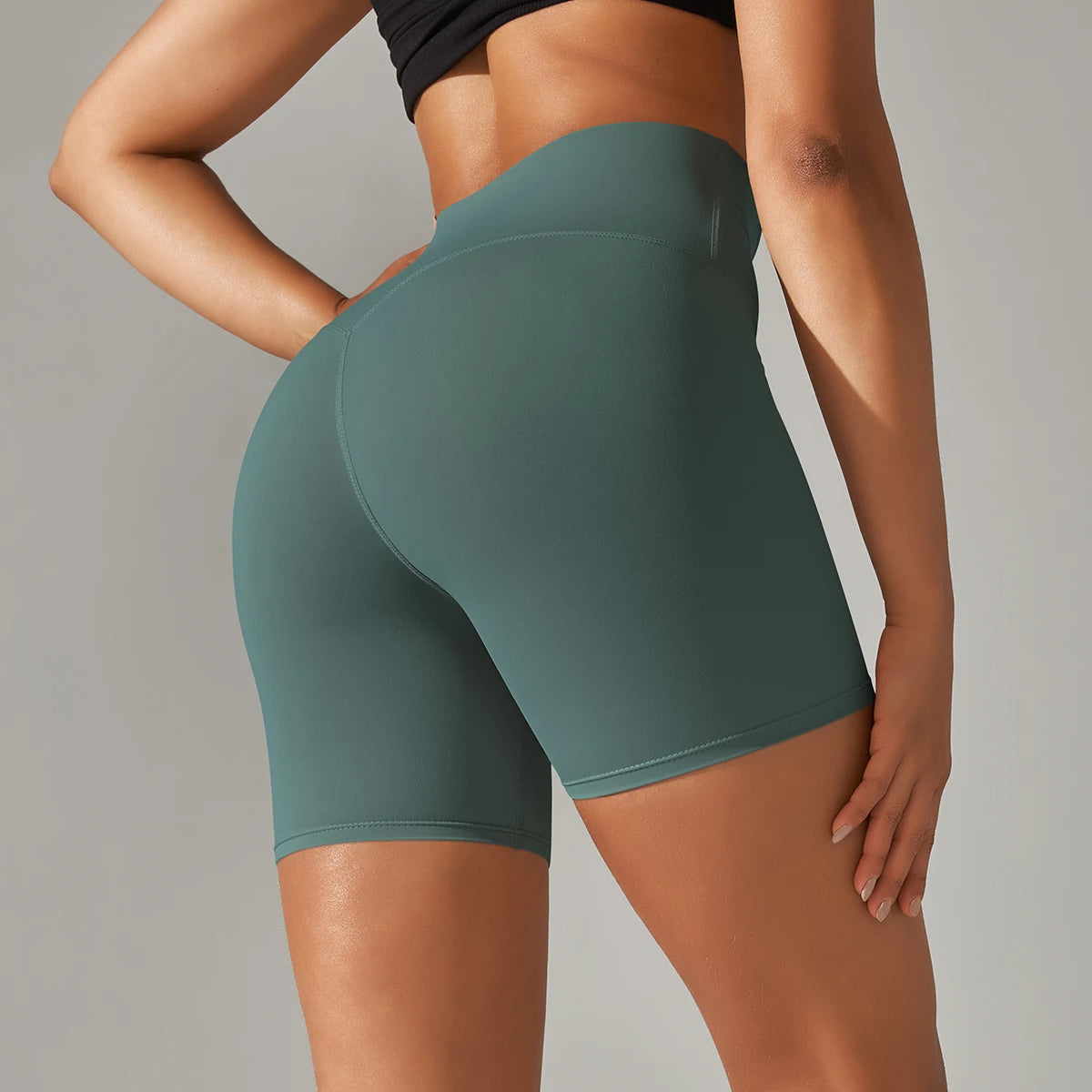 Shorts Mujer Yoga Running Ciclismo Cintura Alta – Transpirables Deportivos Gym Fitness Verano