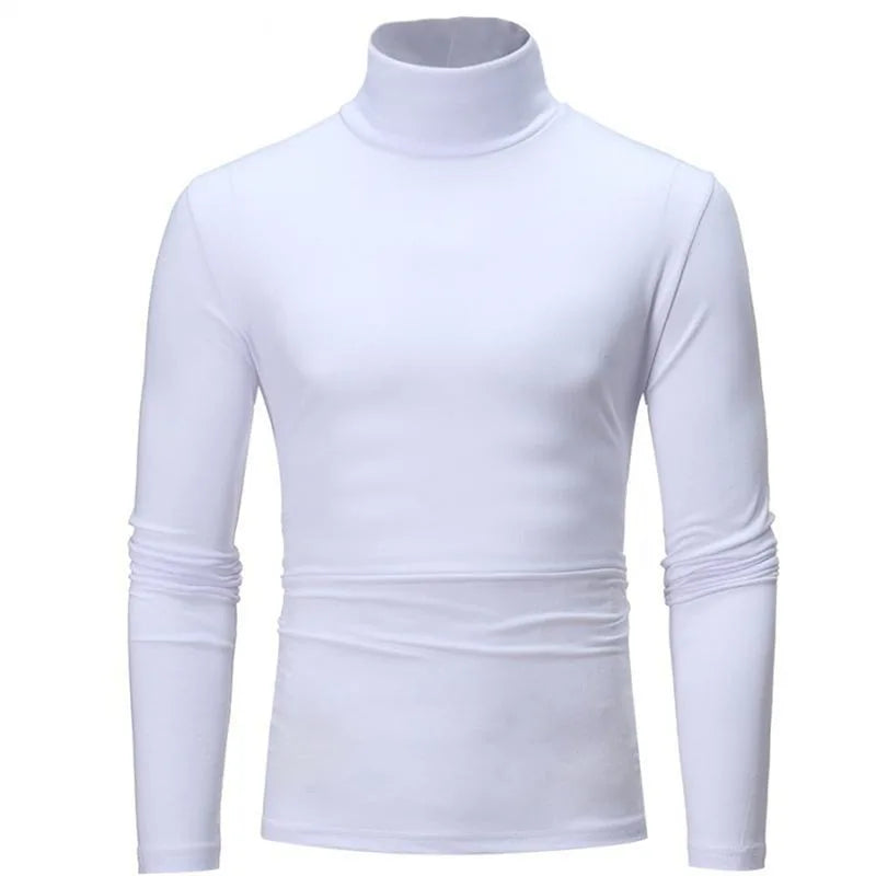 Camiseta Térmica Hombre Cuello Alto Ajustada Manga Larga – Interior Caliente Invierno Primavera