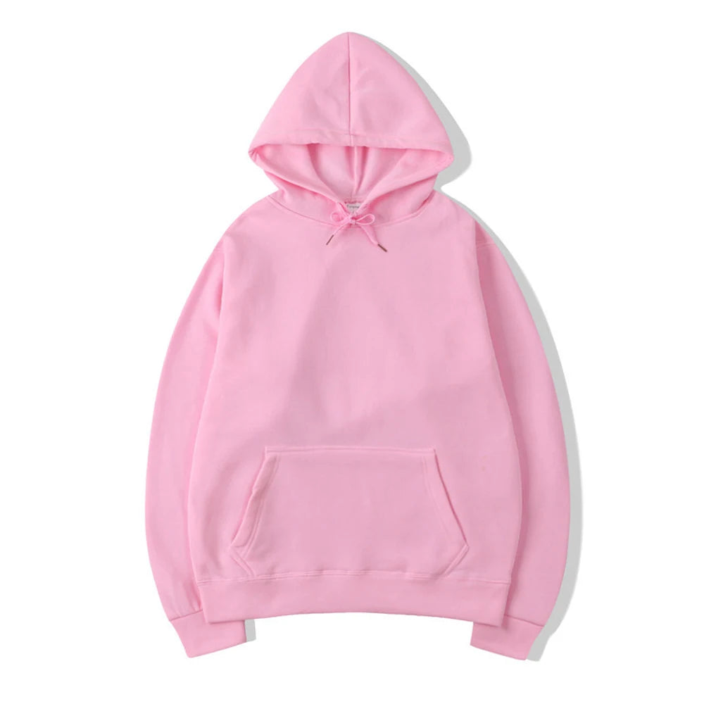 Sudadera con Capucha Unisex Oversize Color Liso – Hoodie Casual Hombre Mujer Primavera Otoño