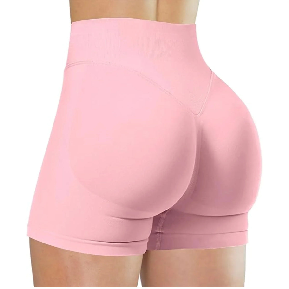 Top Manga Corta Cuello Redondo Mujer Crop – Básico Elástico Casual, Colores