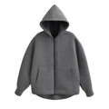 Sudadera Oversize con Cremallera y Capucha para Mujer