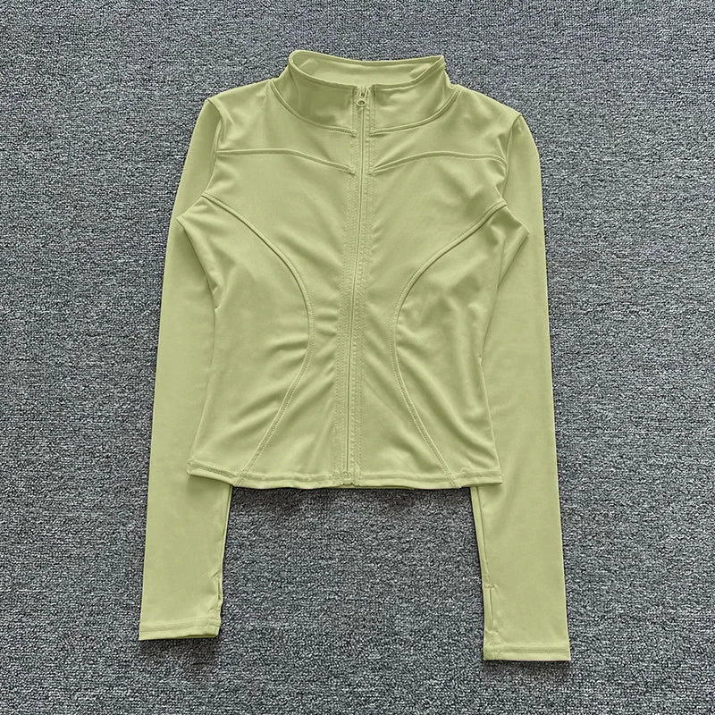 Chaqueta Deportiva Mujer Manga Larga – Yoga, Gym & Running, Secado Rápido
