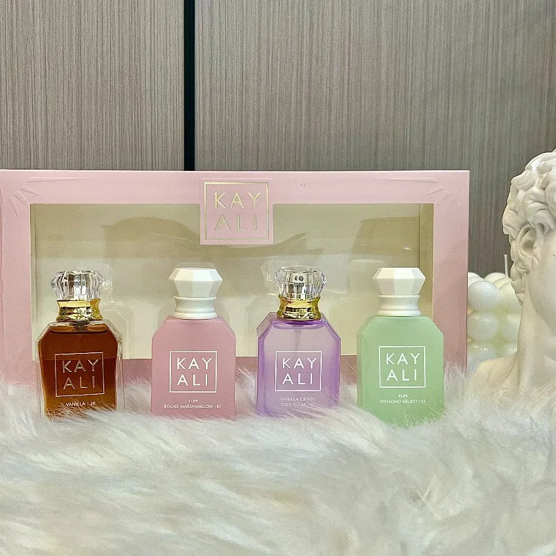 KAYALI Set Perfume Árabe Unisex 4x30ml – Colección Mini Viaje Vainilla Oriental Lujo