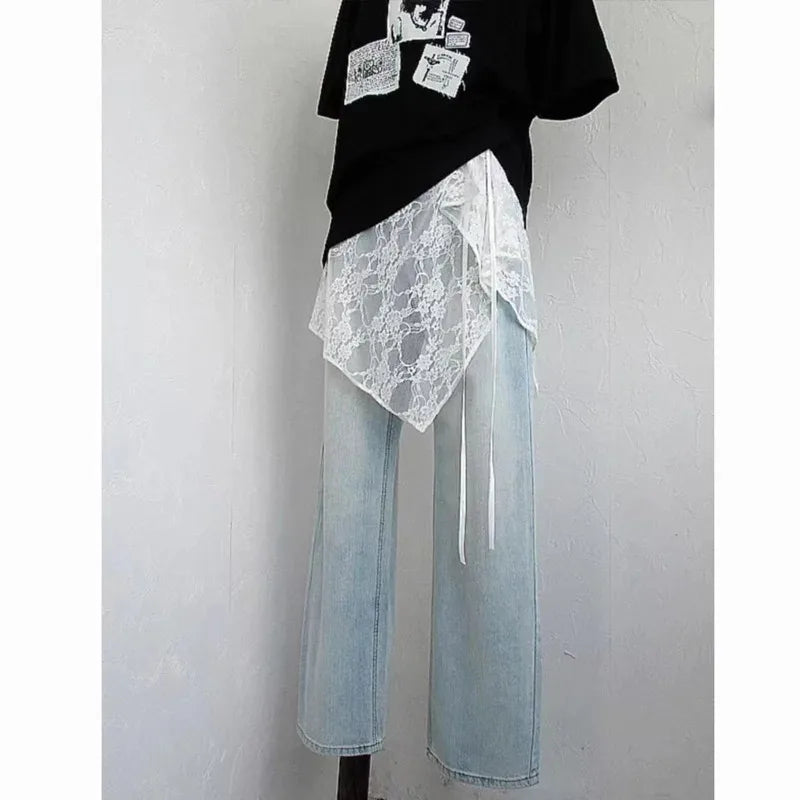 Falda Corta Mujer Encaje Francés Capas Lazada – Wrap Bandage Estilo Vintage Primavera Verano