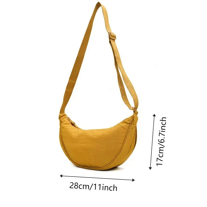 Bolso Bandolera Unisex Media Luna – Gran Capacidad Viaje & Uso Diario