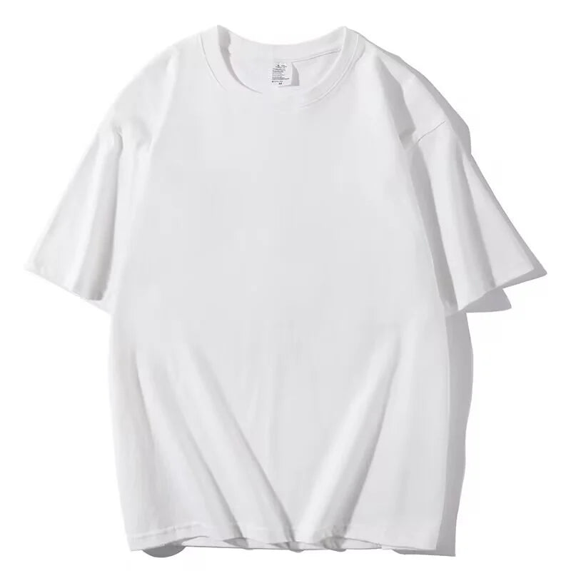 Women's 100% Cotton Basic Short Sleeve T-Shirt – White & Black, Unisex Casual