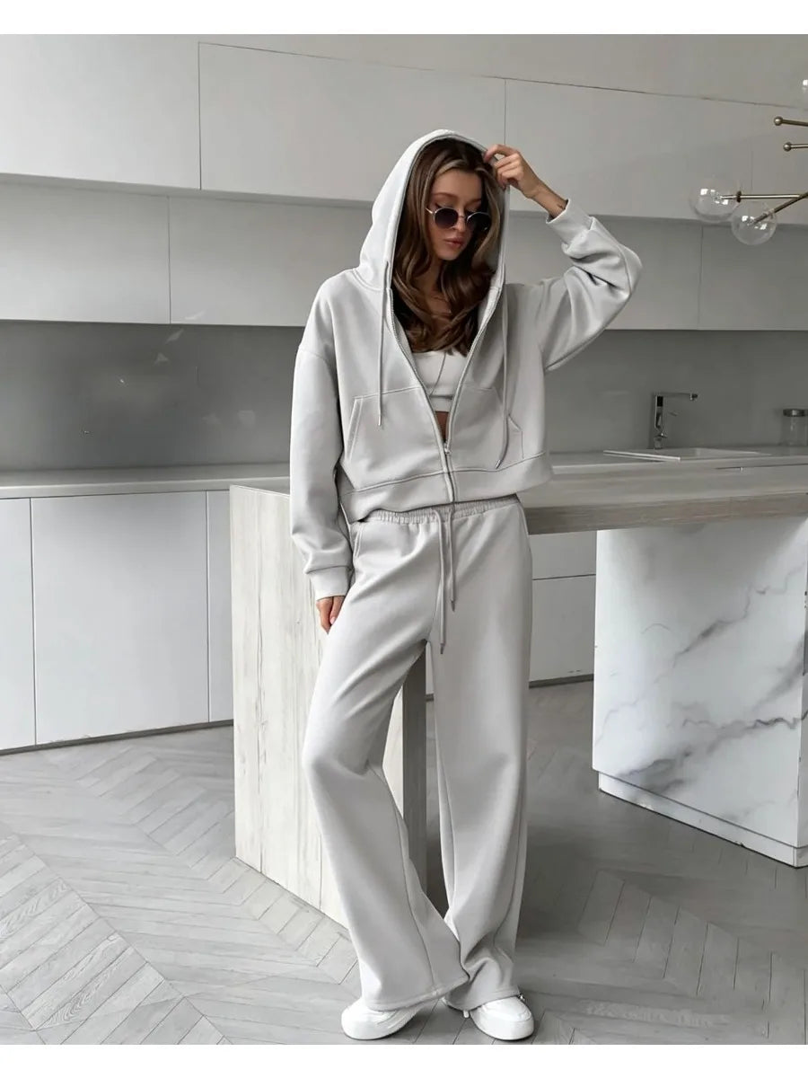 Chaqueta de Chándal con Capucha y Cremallera Amarilla