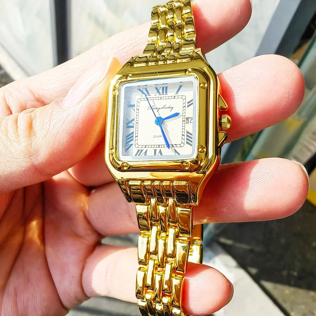 Reloj de Cuarzo con Brazalete de Diamantes – Colección Premium
