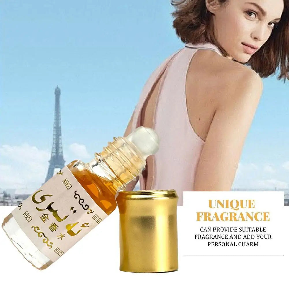 Aceite de Perfume Roll-On Árabe – Fragancia Dorada Larga Duración Unisex