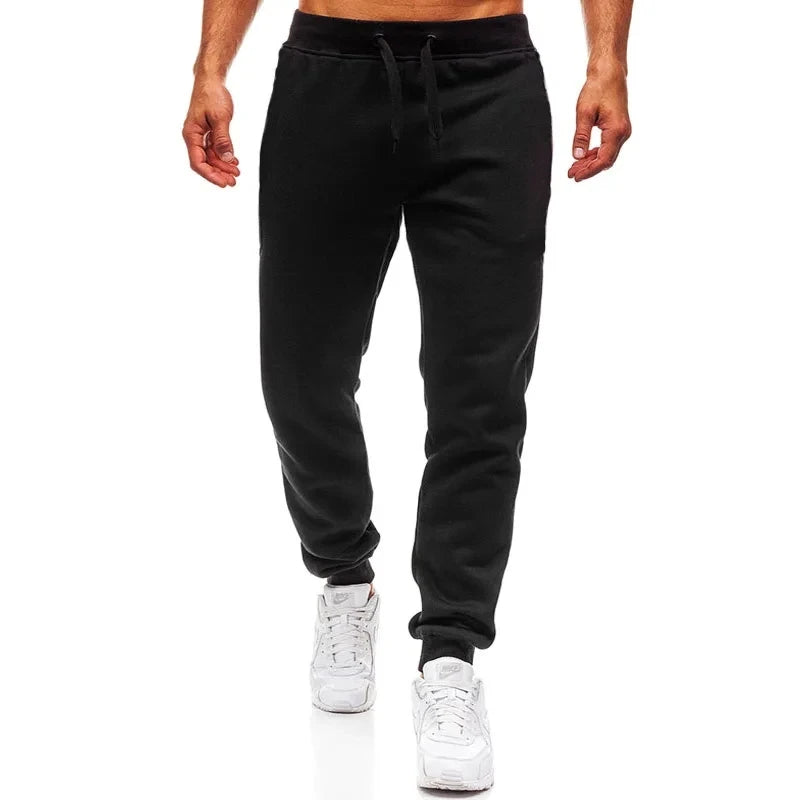 Pantalón Deportivo Hombre Forro Polar Cordón – Jogger Casual Gym Otoño Invierno, Talla S-XXXL