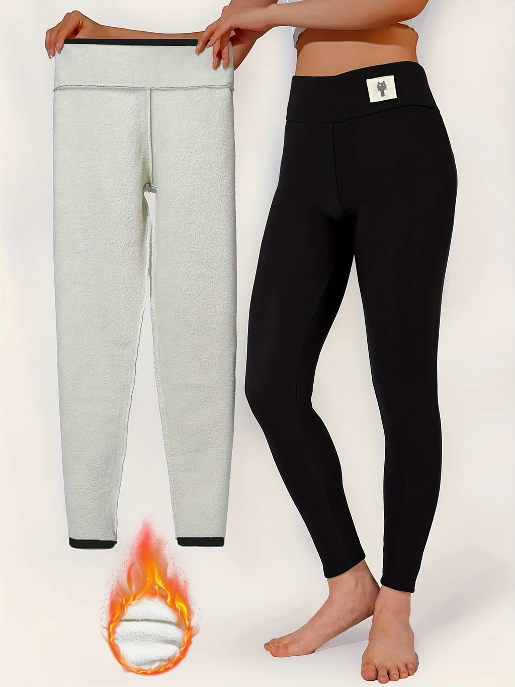 Leggings Térmicos Mujer Terciopelo Cintura Alta – Efecto Realzador Otoño Invierno, Talla S-XXXL