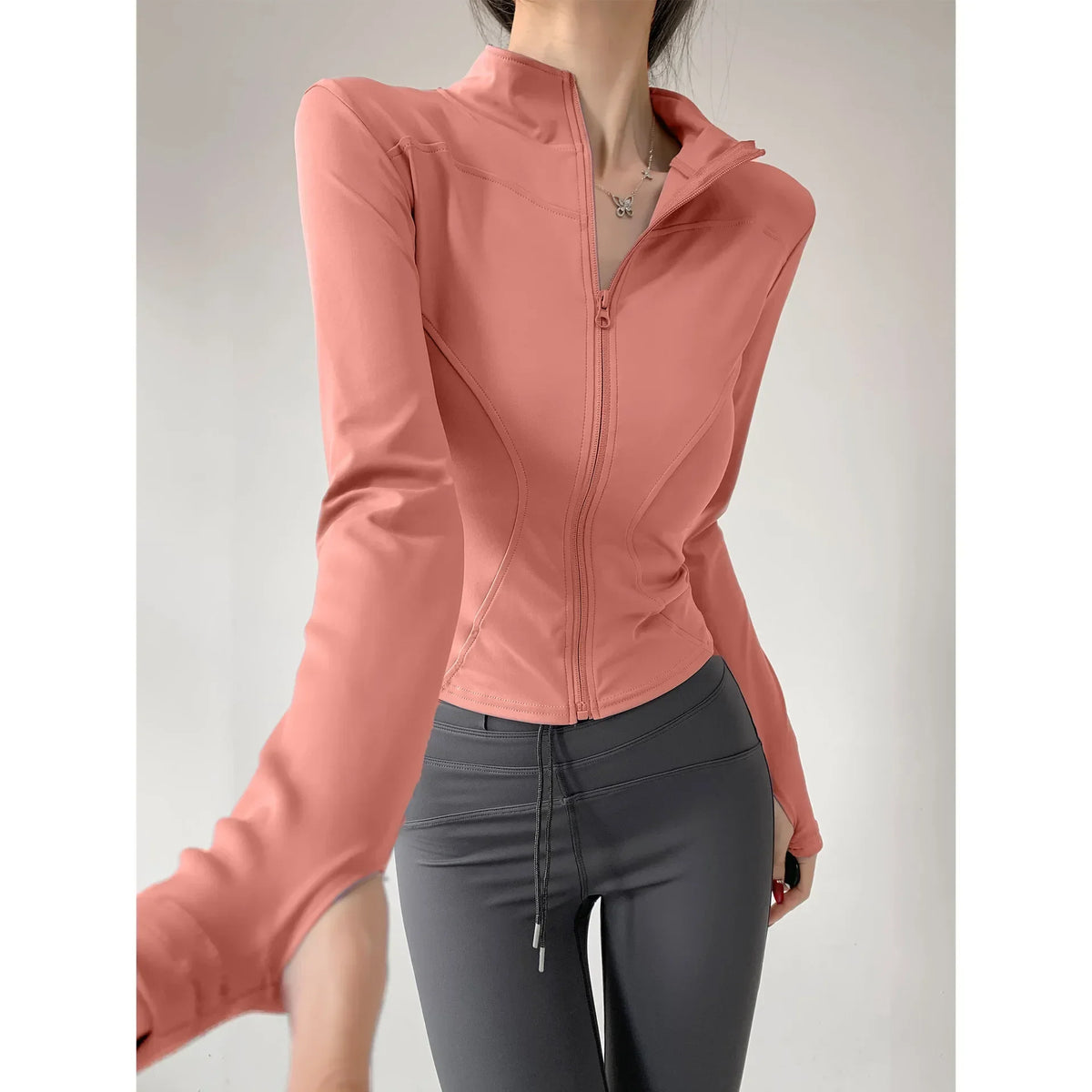 Chaqueta Deportiva Manga Larga Mujer con Cremallera – Running & Fitness S-3XL