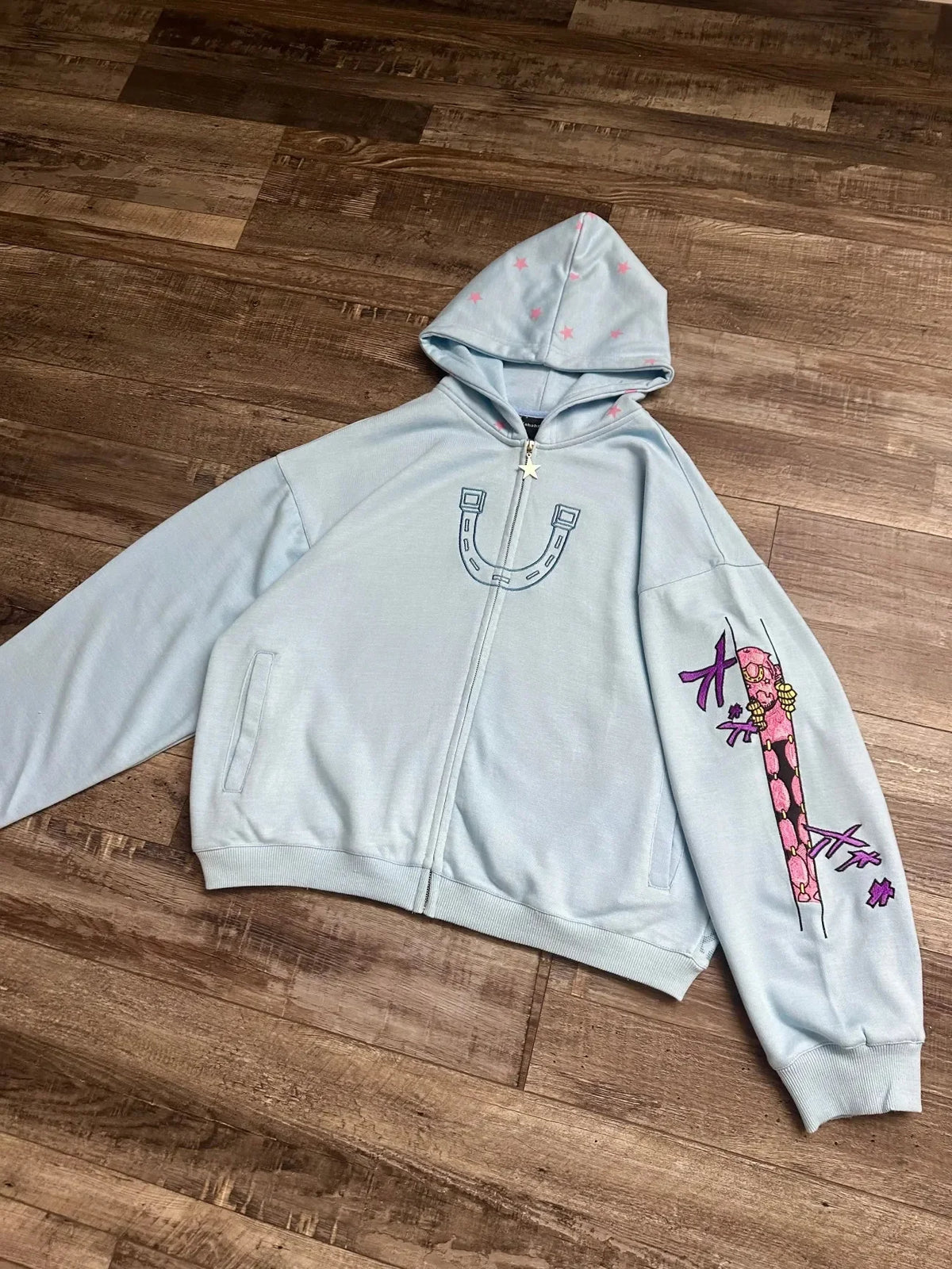 Sudadera Y2K Jojo's Bizarre Adventure Estilo Hiphop