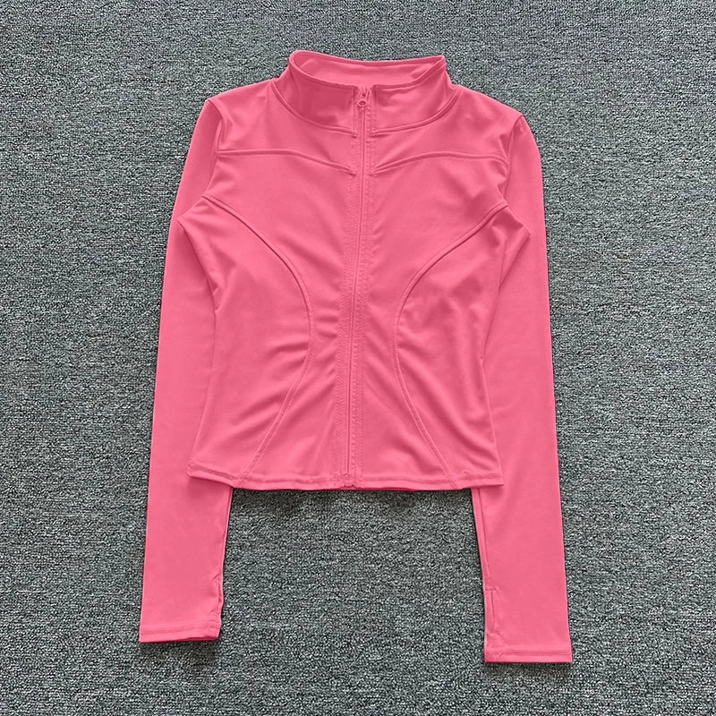 Chaqueta Deportiva Mujer Manga Larga – Yoga, Gym & Running, Secado Rápido